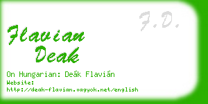 flavian deak business card